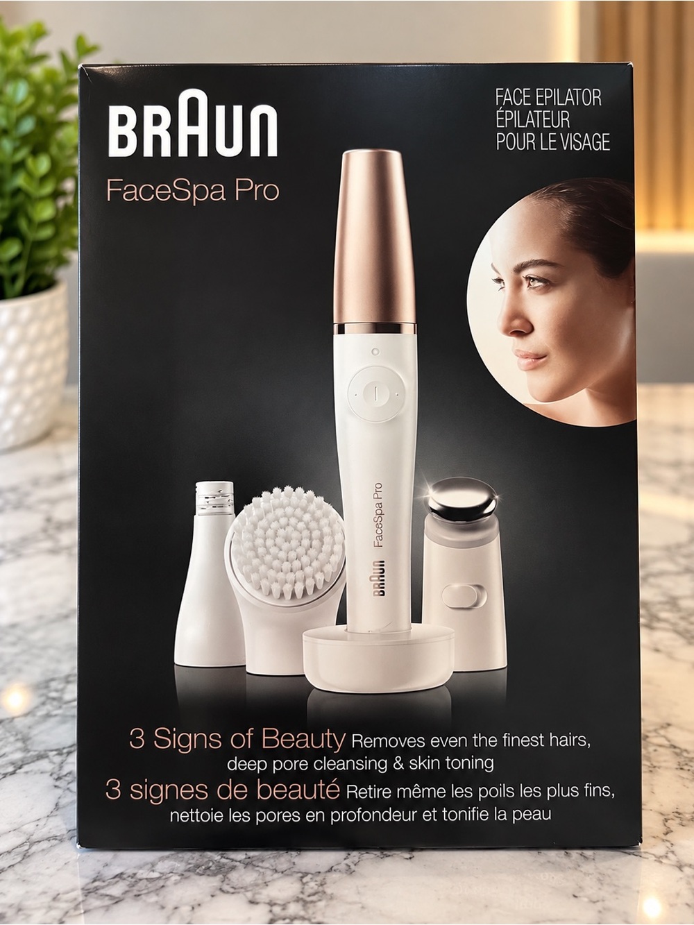 Braun FaceSpa Pro 911 – 3-in-1 Facial Epilator, Cleansing & Toning System